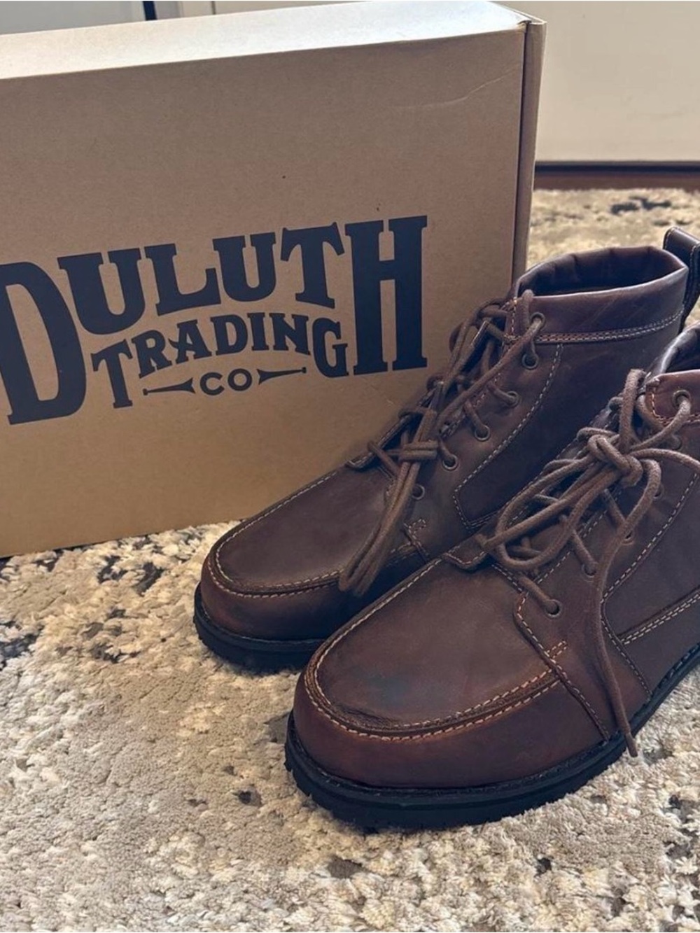 Duluth Trading Co Brown Leather Chukka Work Boots